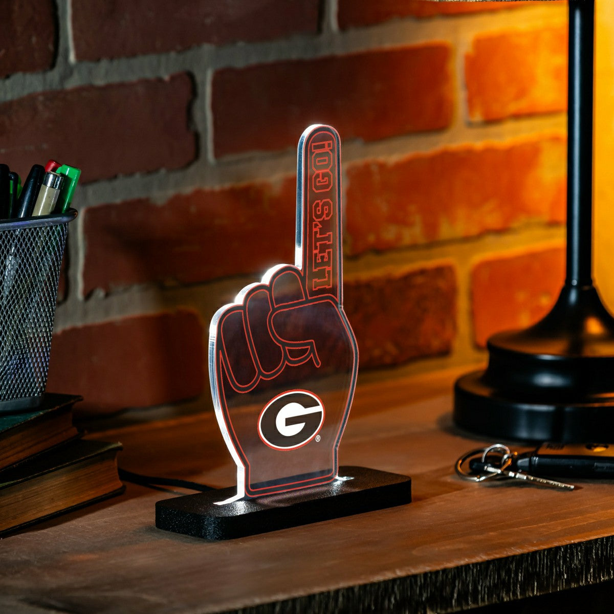 University of Georgia College Foam Finger Desklite LED Decor