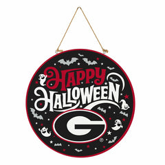 University of Georgia Halloween Round Door Décor with Hanging Rope, 18