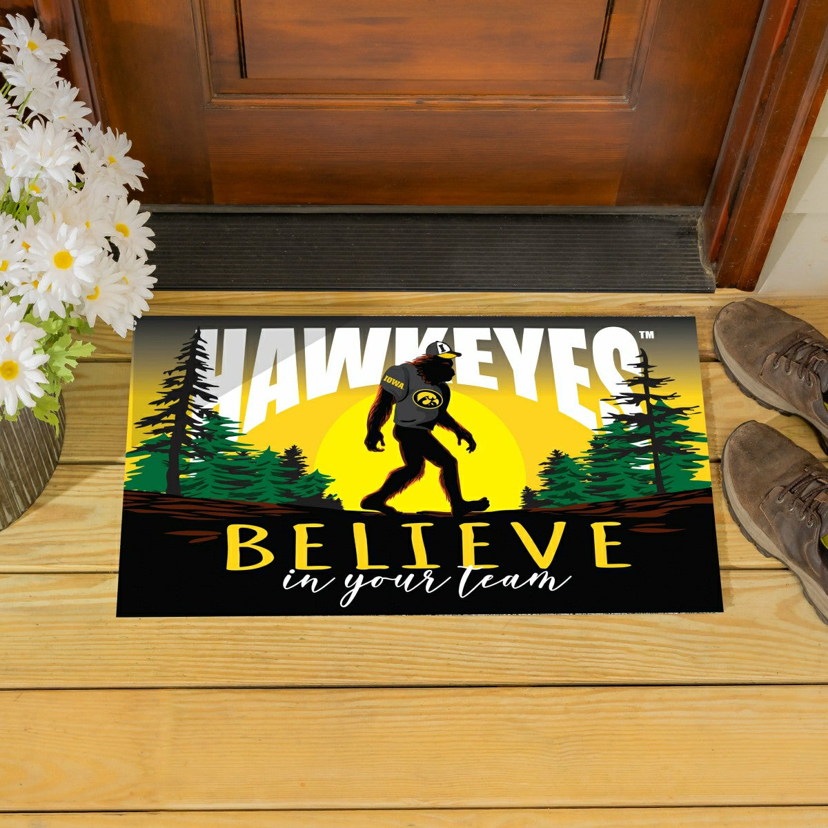 University of Iowa Bigfoot PVC Mat, 28"x16"