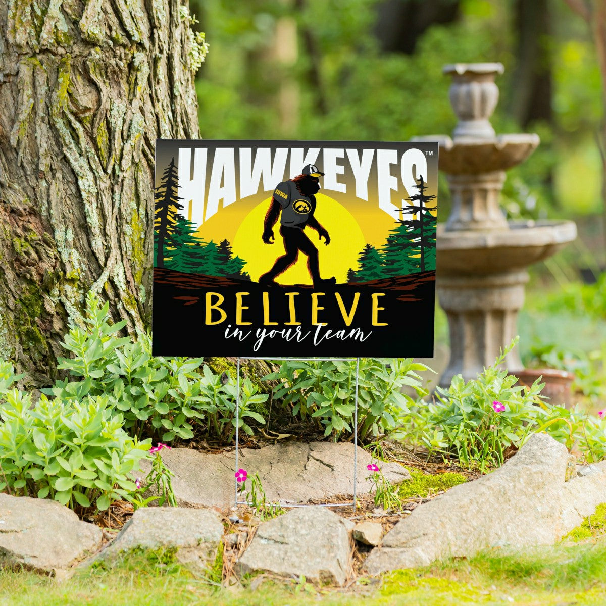 University of Iowa Yard Sign, Bigfoot