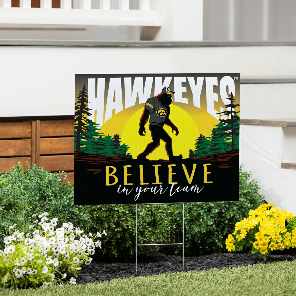 University of Iowa Yard Sign, Bigfoot