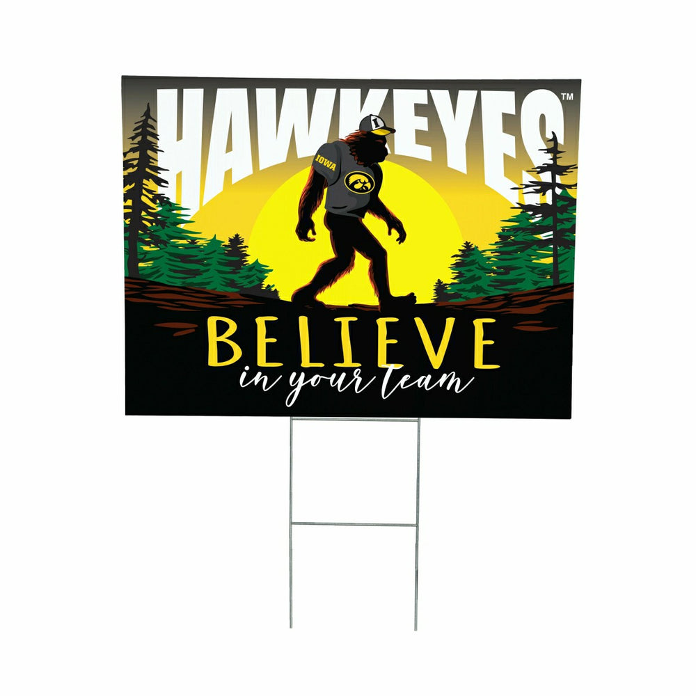 University of Iowa Yard Sign, Bigfoot