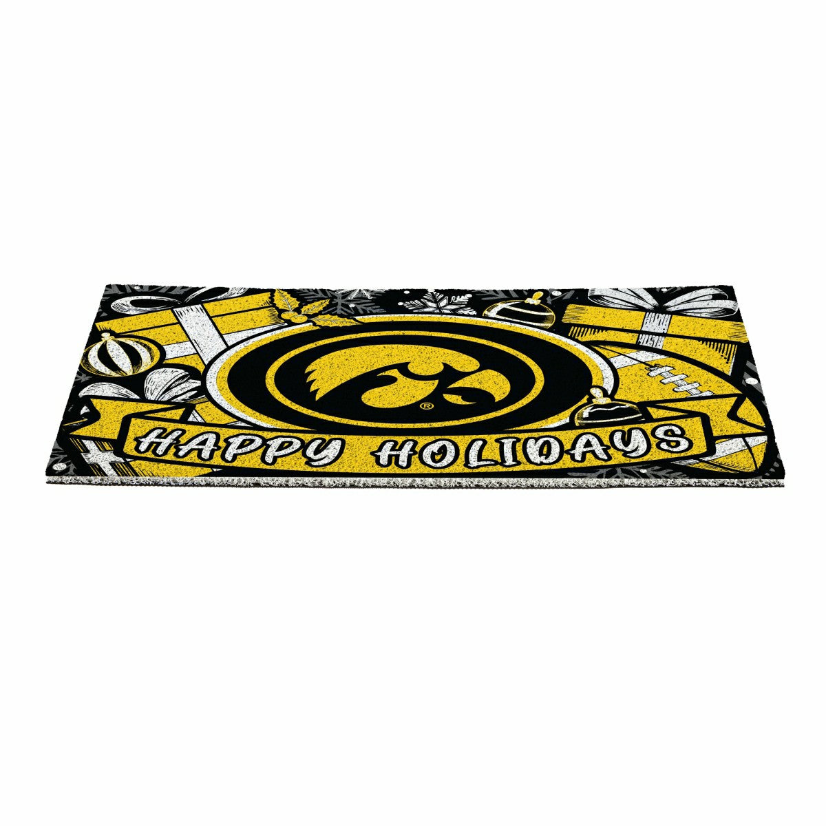 University of Iowa Holiday PVC Mat, 28"x16"