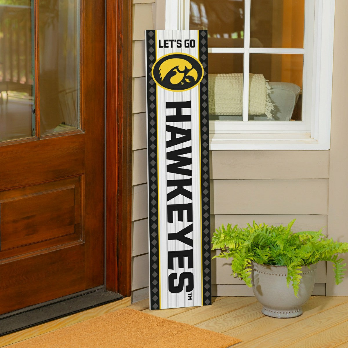47" Double Sided Leaner, University of Iowa, Christmas