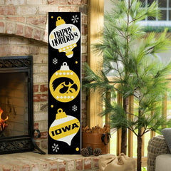47" Double Sided Leaner, University of Iowa, Christmas