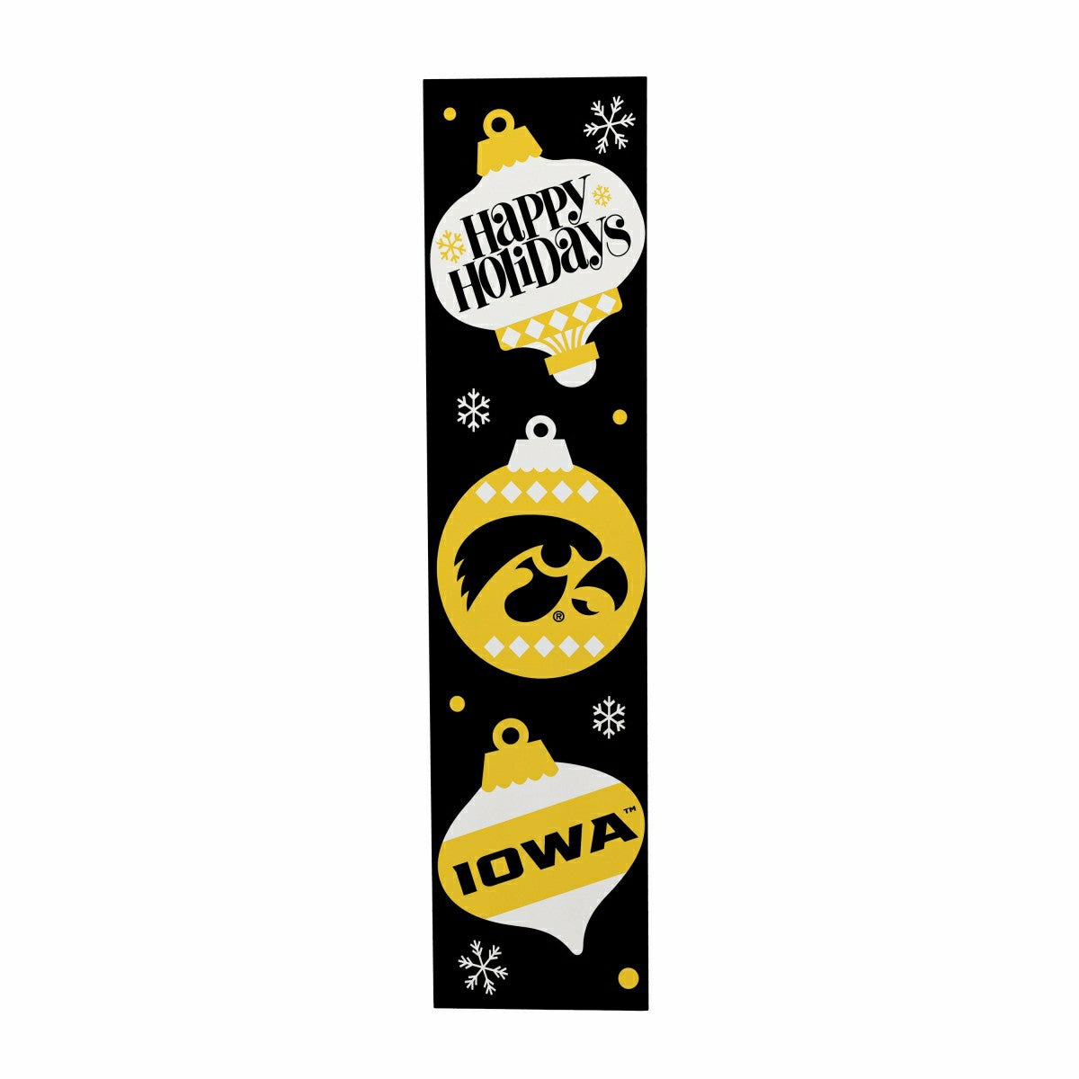 47" Double Sided Leaner, University of Iowa, Christmas