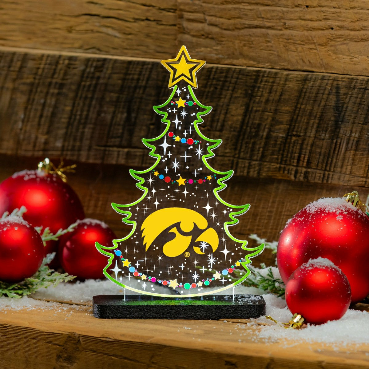 University of Iowa College Holiday Tree Desklite LED Decor