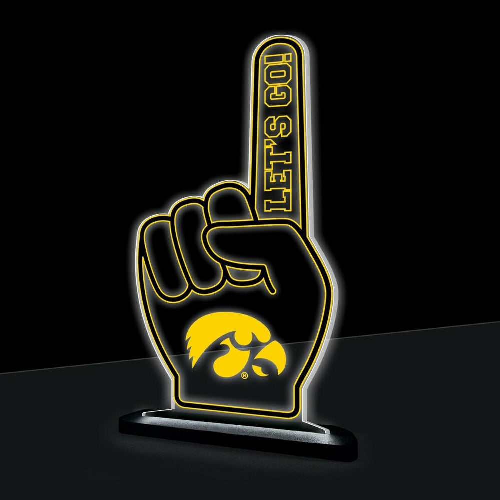 University of Iowa College Foam Finger Desklite LED Decor
