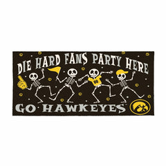 University of Iowa Flocked Coir Halloween Sassafras Switch Mat, 22"x10