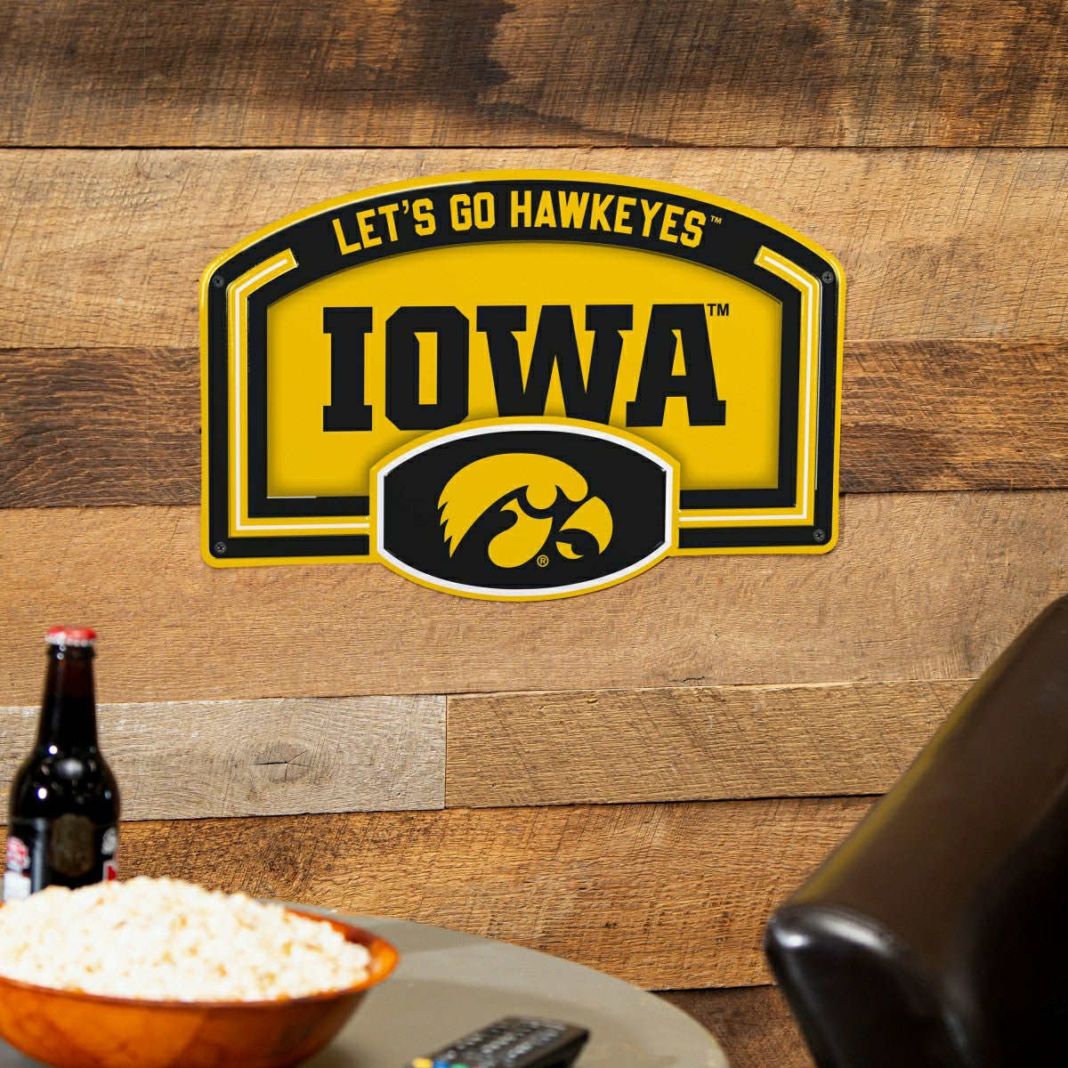 University of Iowa USA Embossed Steel Wall Sign, 11" x 17"