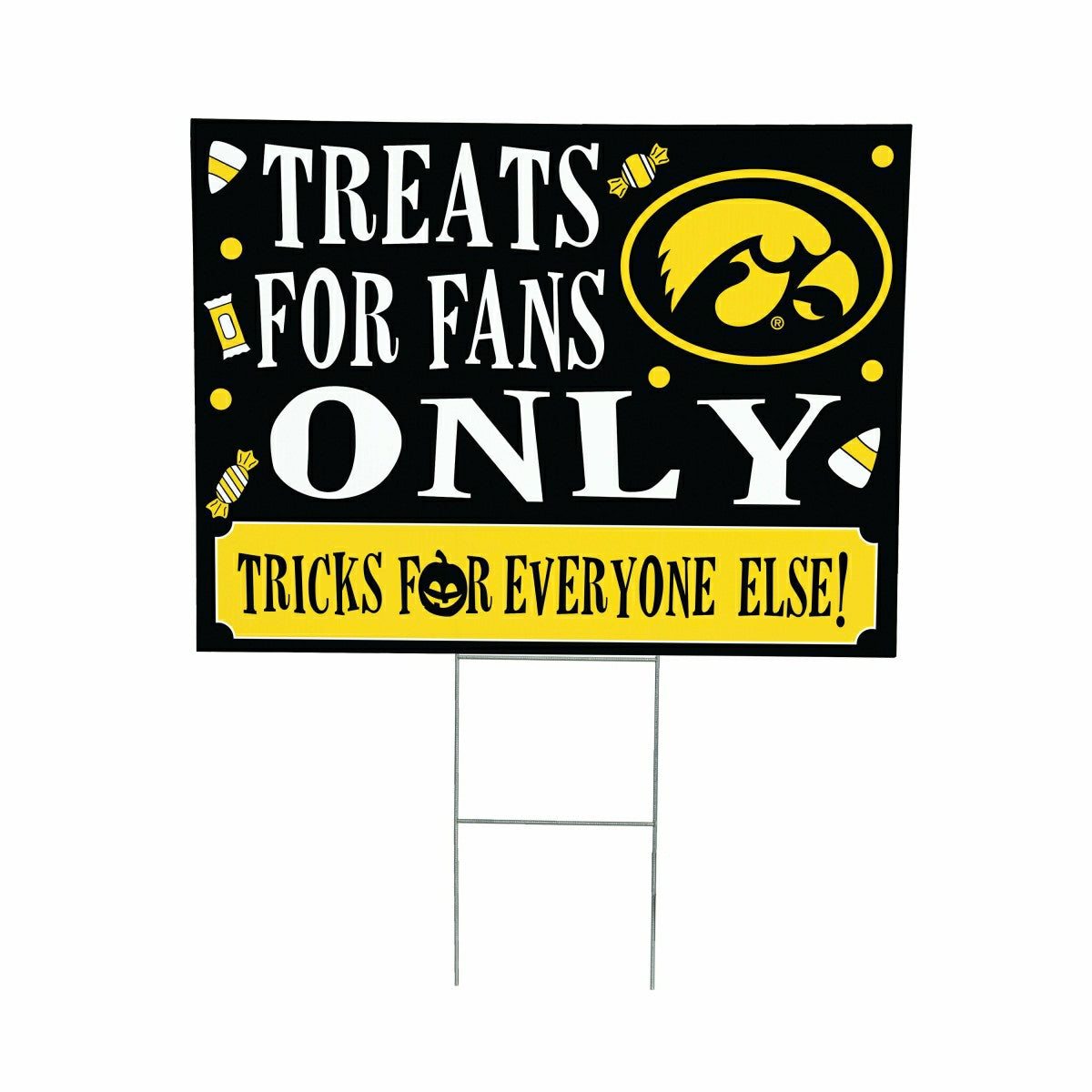 University of Iowa Yard Sign, Halloween Treats for Fans