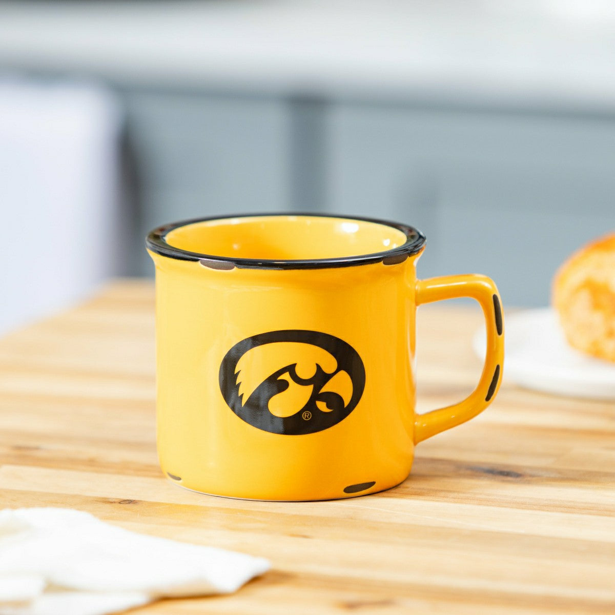 University of Iowa Ceramic Camp Cup with Enamel Finish, 14oz