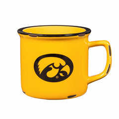 University of Iowa Ceramic Camp Cup with Enamel Finish, 14oz