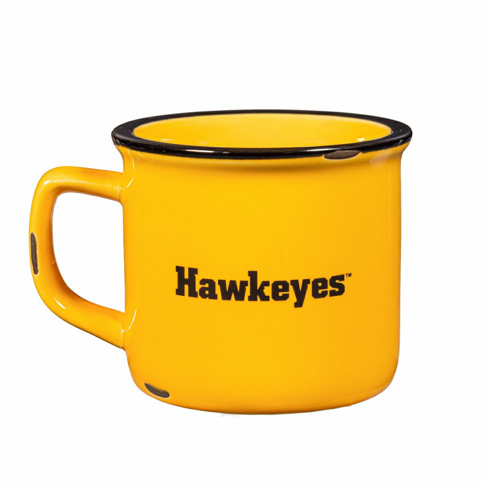 University of Iowa Ceramic Camp Cup with Enamel Finish, 14oz