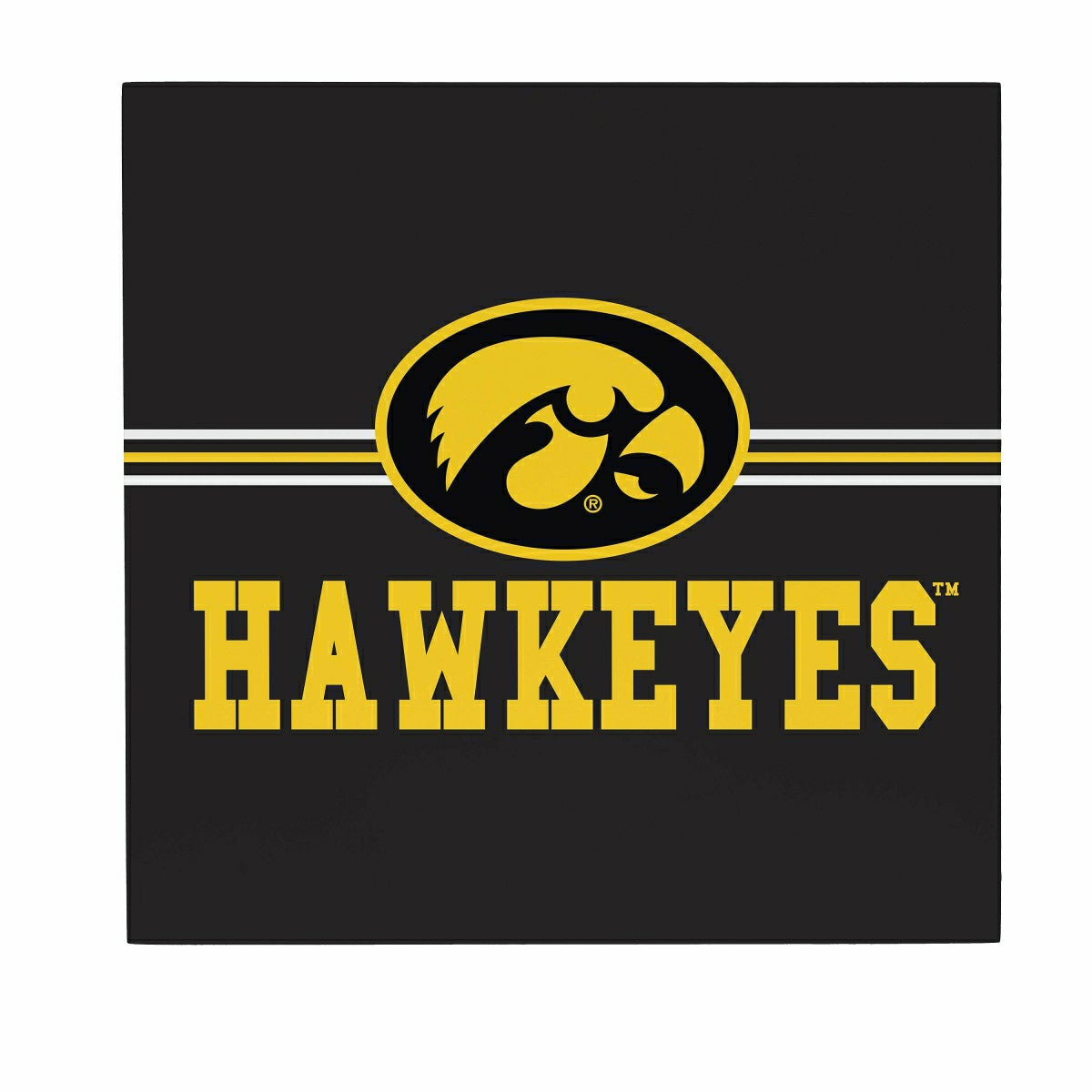 University of Iowa Wood Wall Sign, 12x12