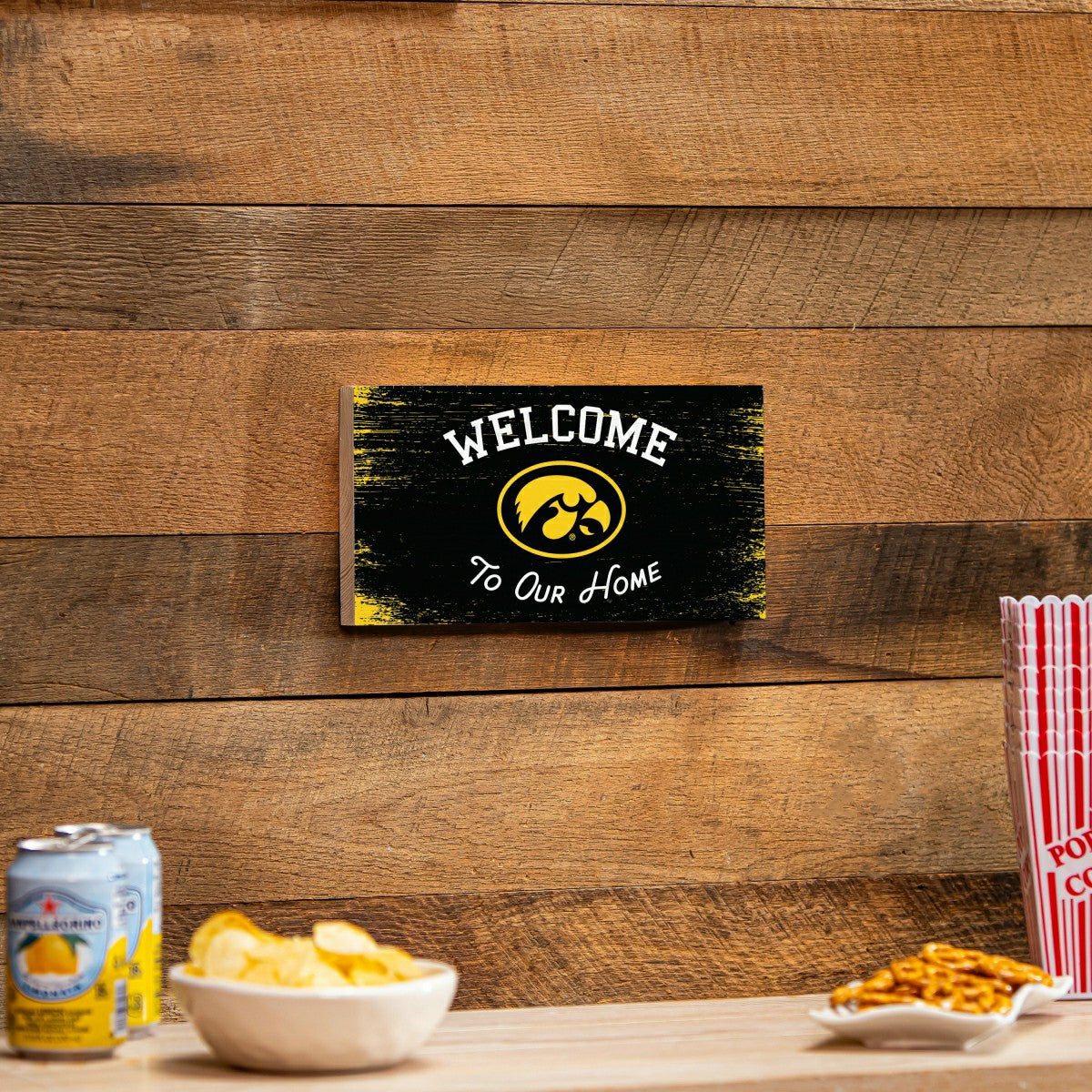 University of Iowa Wood Wall Sign, 6x11