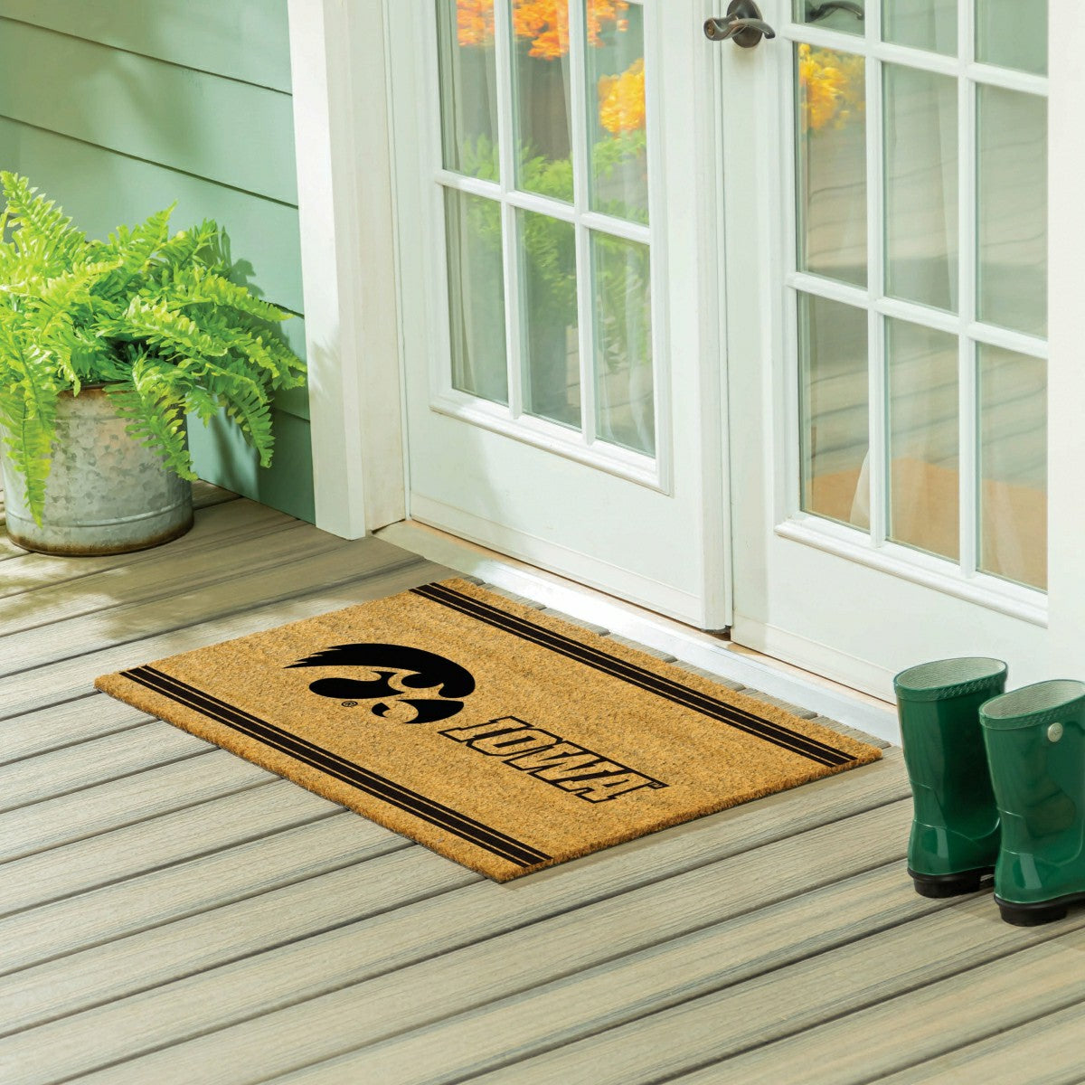 University of Iowa Large One Color Coir Mat, 36"x24"