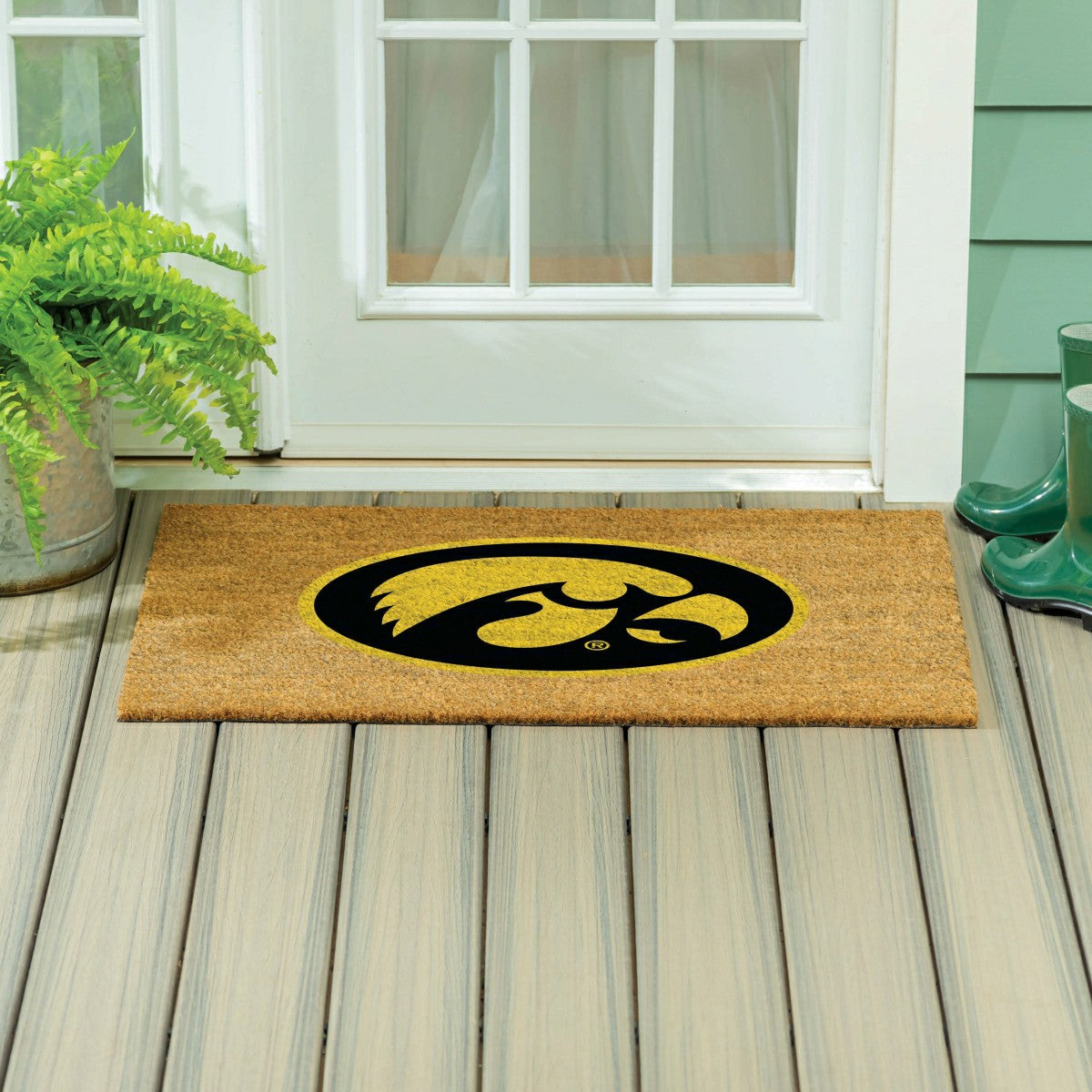 University of Iowa Large Full Color Coir Mat, 36"x24"