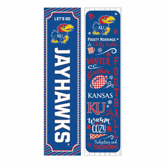 46" Double Sided Leaner, University of Kansas, Winter Seasonal
