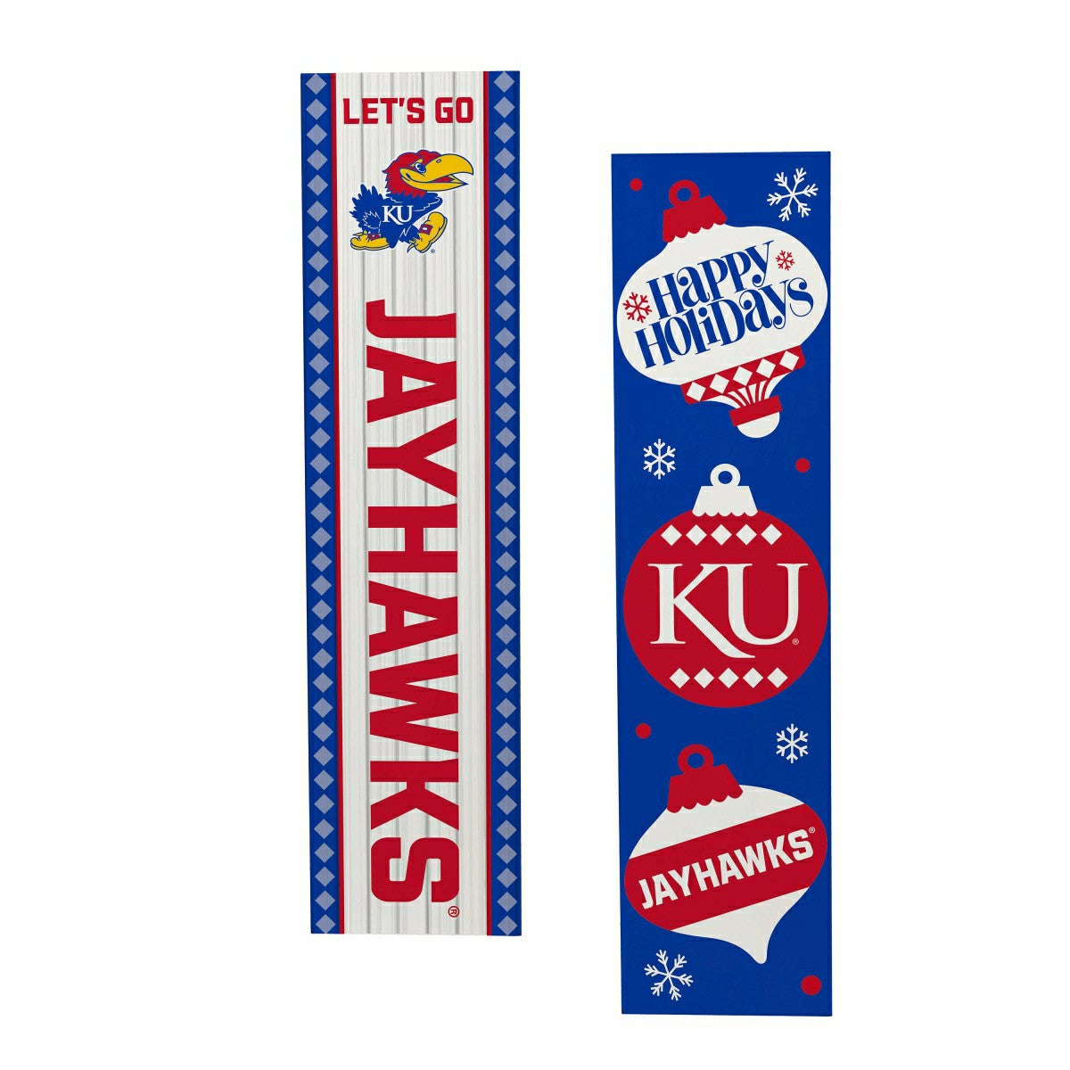 47" Double Sided Leaner, University of Kansas, Christmas