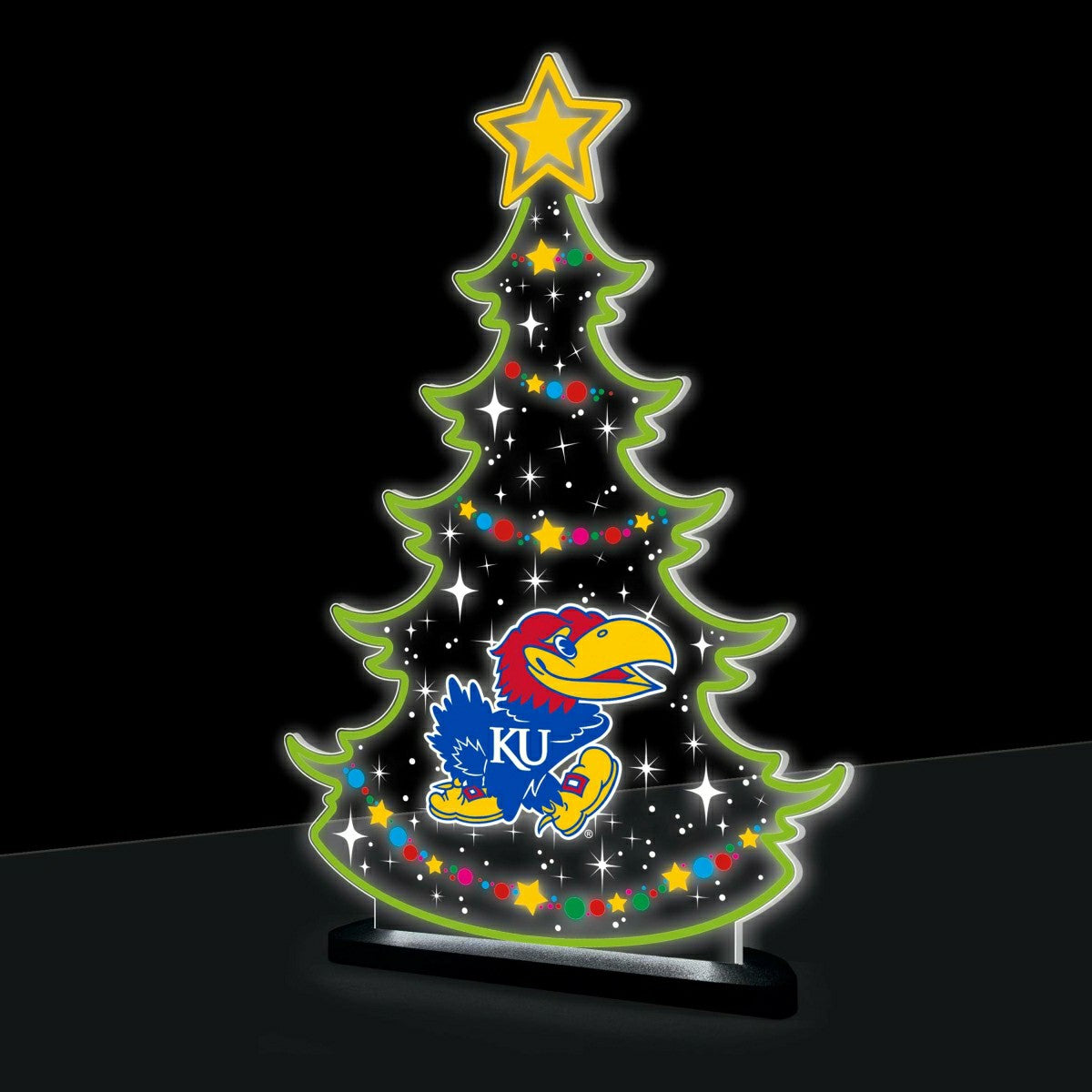 University of Kansas College Holiday Tree Desklite LED Decor