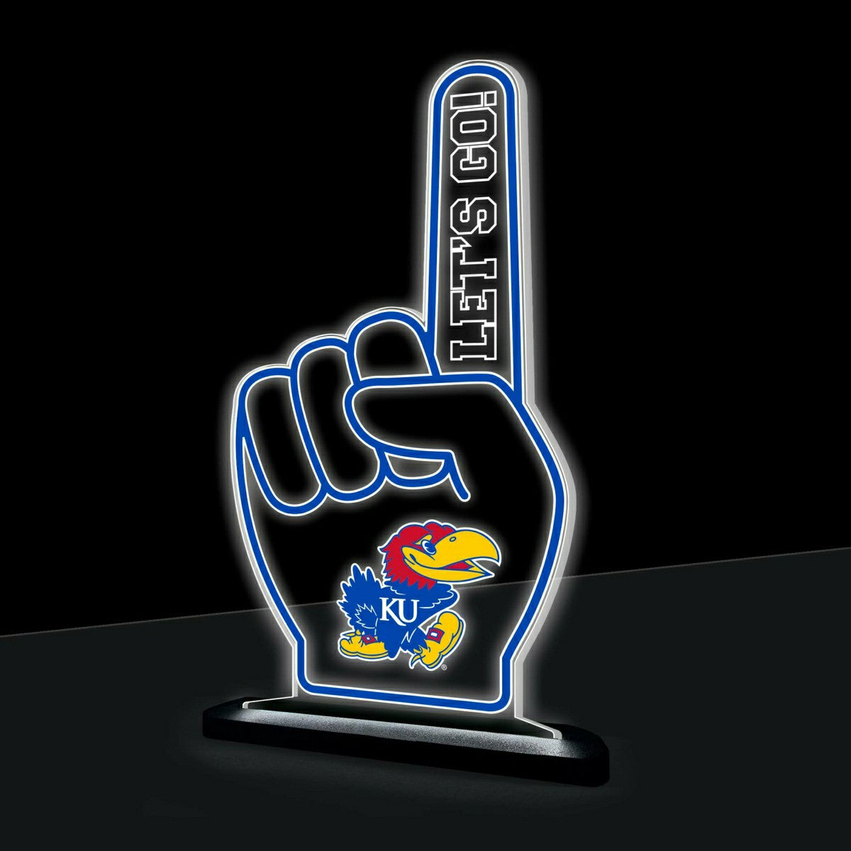 University of Kansas College Foam Finger Desklite LED Decor