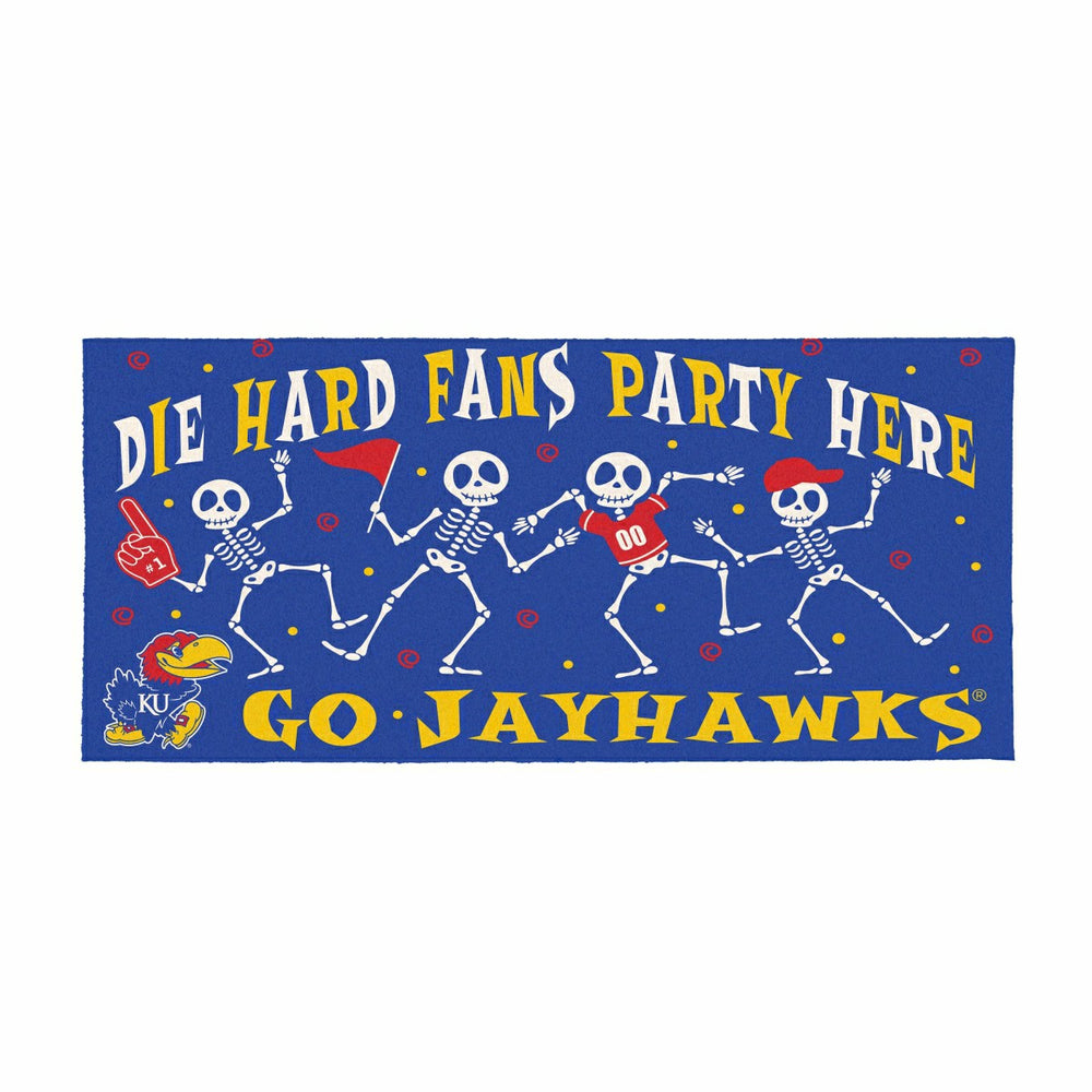 University of Kansas Flocked Coir Halloween Sassafras Switch Mat, 22"x