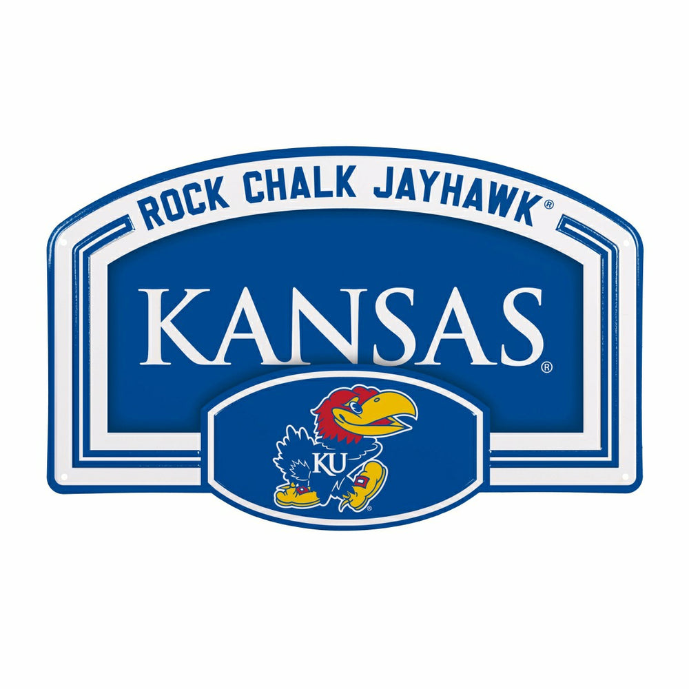 University of Kansas USA Embossed Steel Wall Sign, 11" x 17"