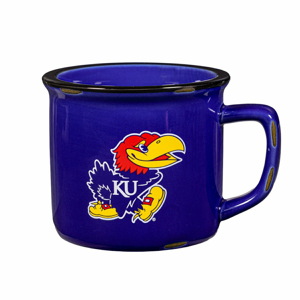 University of Kansas Ceramic Camp Cup with Enamel Finish, 14oz