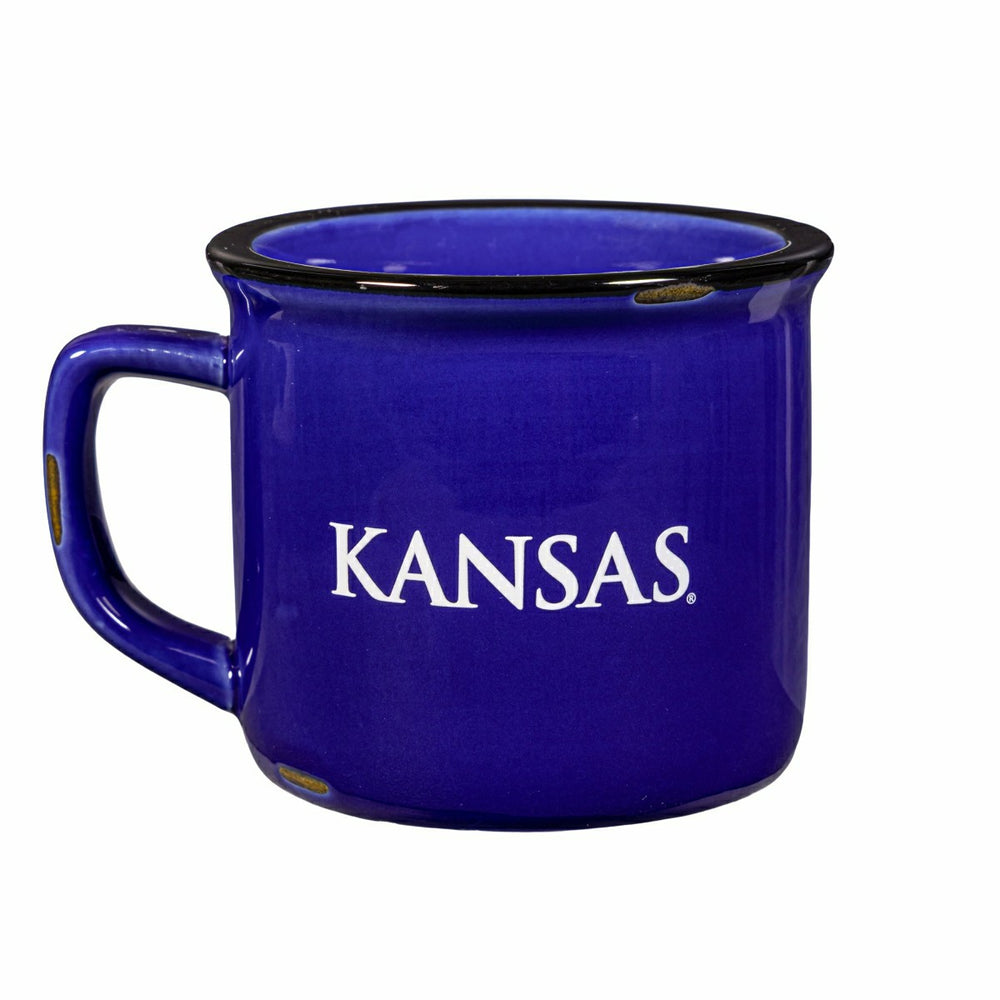 University of Kansas Ceramic Camp Cup with Enamel Finish, 14oz