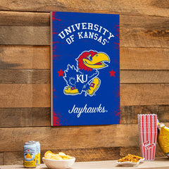 University of Kansas Wood Wall Sign, 16x24