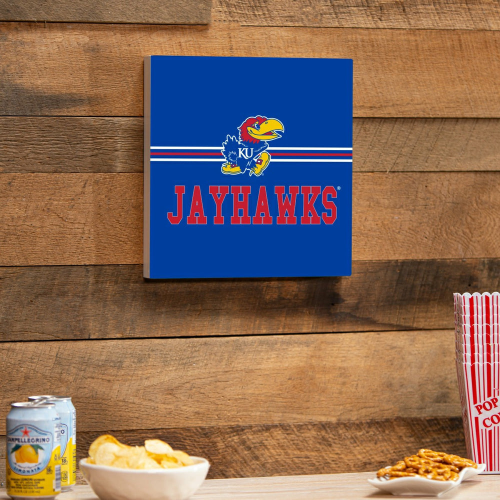 University of Kansas Wood Wall Sign, 12x12