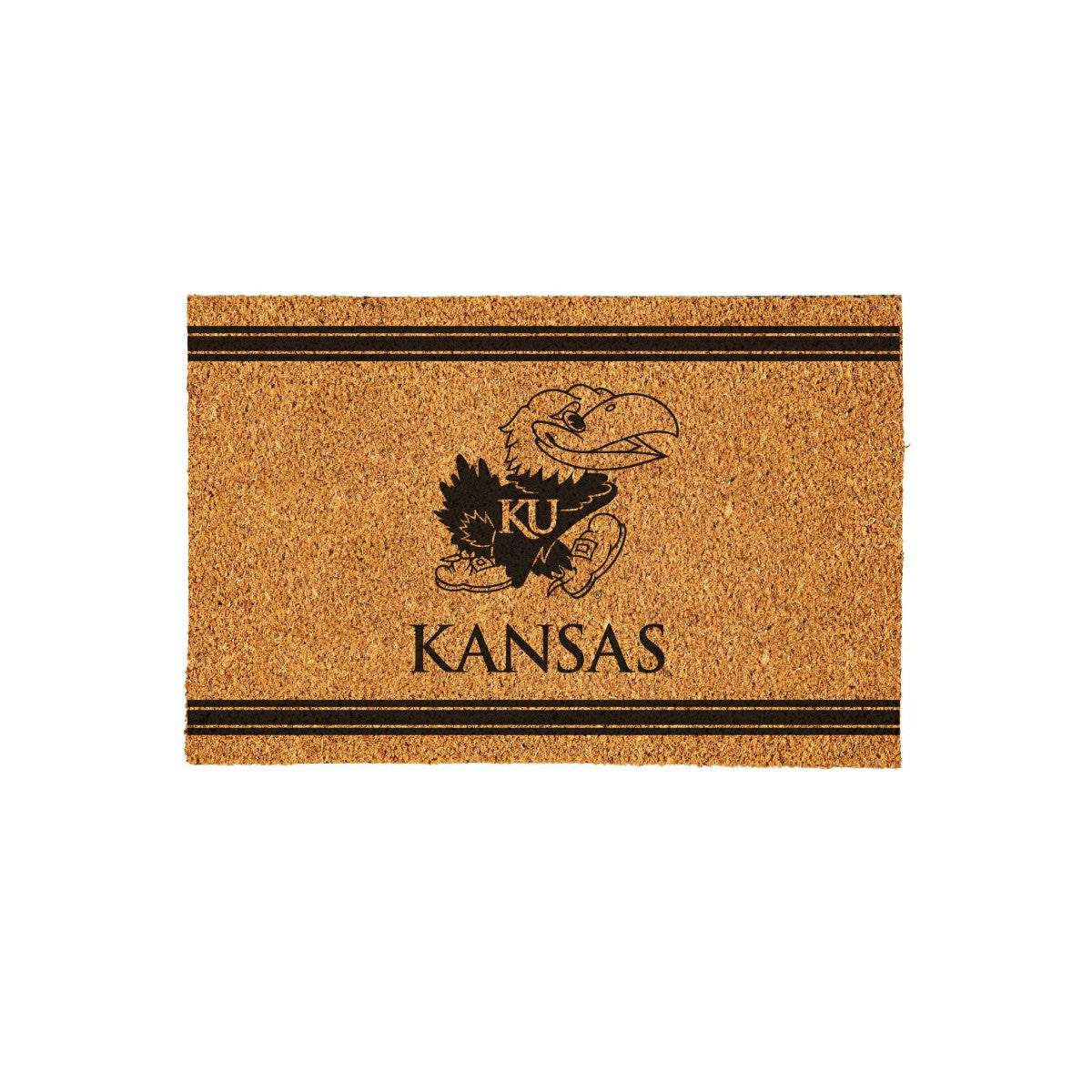 University of Kansas Large One Color Coir Mat, 36"x24"