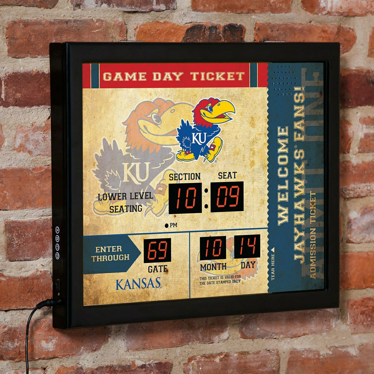 Scoreboard Wall Clock, Univ. of Kansas