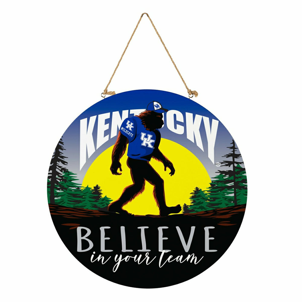 University of Kentucky Bigfoot Round Door Décor with Hanging Rope, 18x