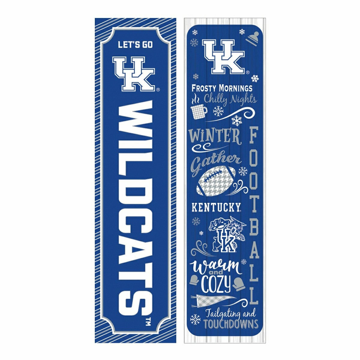 University of Kentucky 46" Double Sided Leaner, Winter Seasonal