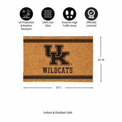 University of Kentucky Large One Color Coir Mat, 36"x24"