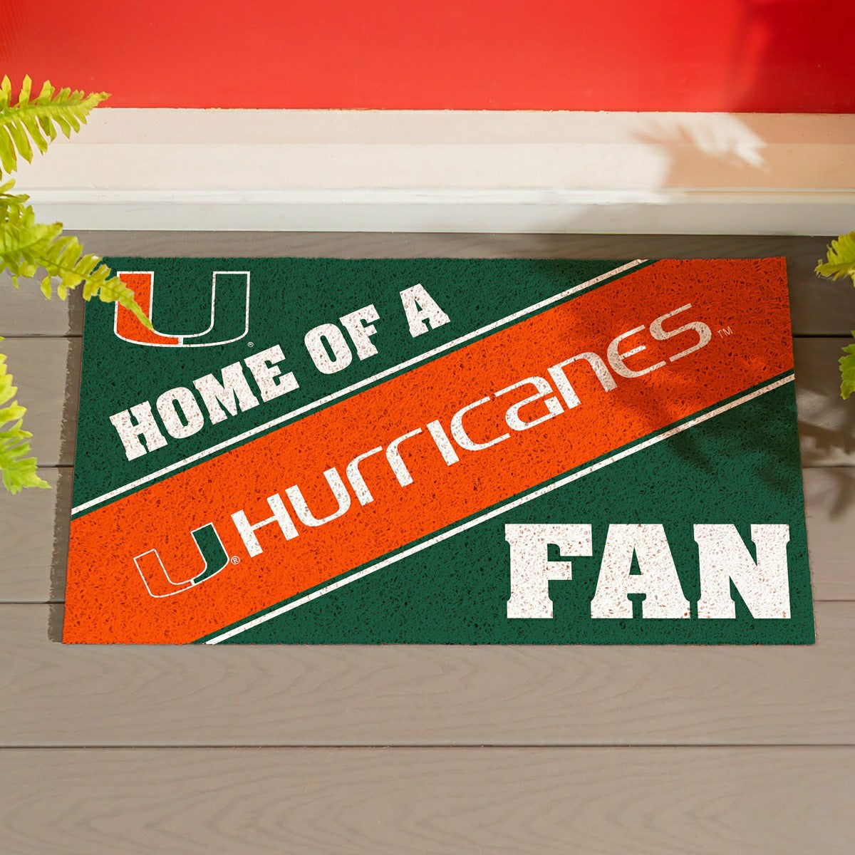 University of Miami, PVC Mat COLOR, Home of a Fan