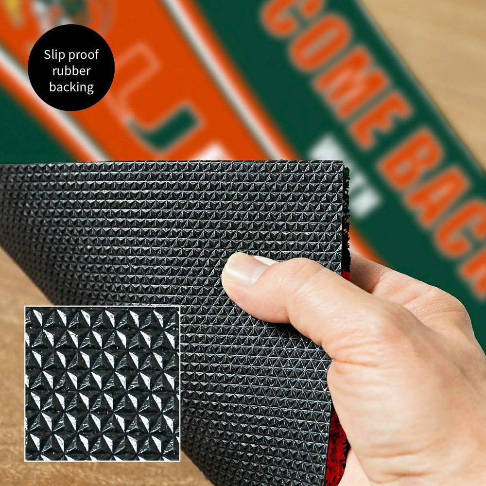 28" x 16" PVC Trapper Mat, Come Back with Tickets, University of Miami