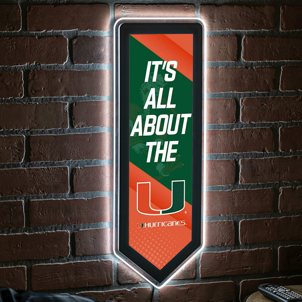 LED Wall Decor, Pennant, University of Miami