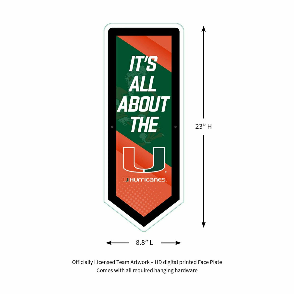 LED Wall Decor, Pennant, University of Miami