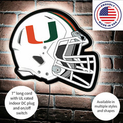 LED Wall Decor, Helmet, University of Miami