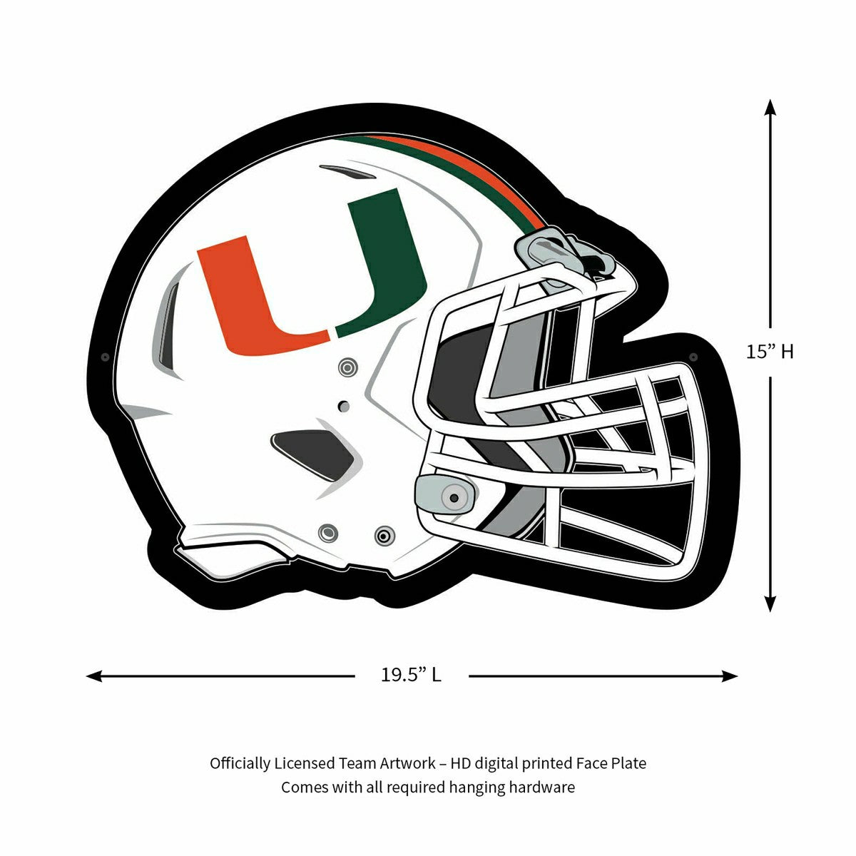 LED Wall Decor, Helmet, University of Miami