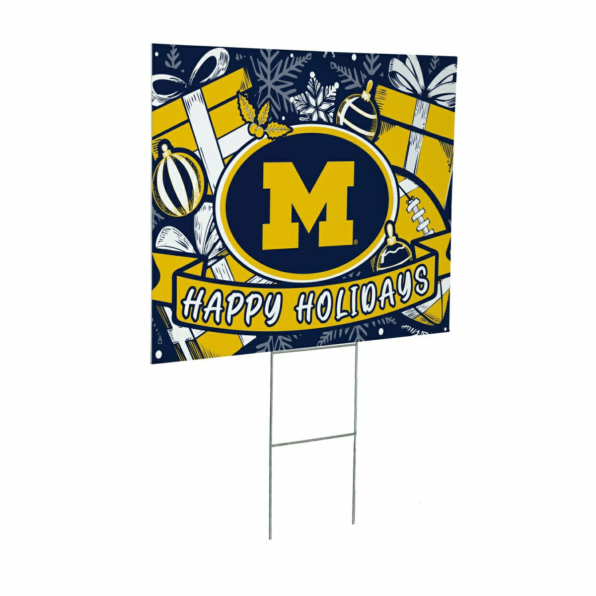 University Of Michigan Yard Sign, Holiday