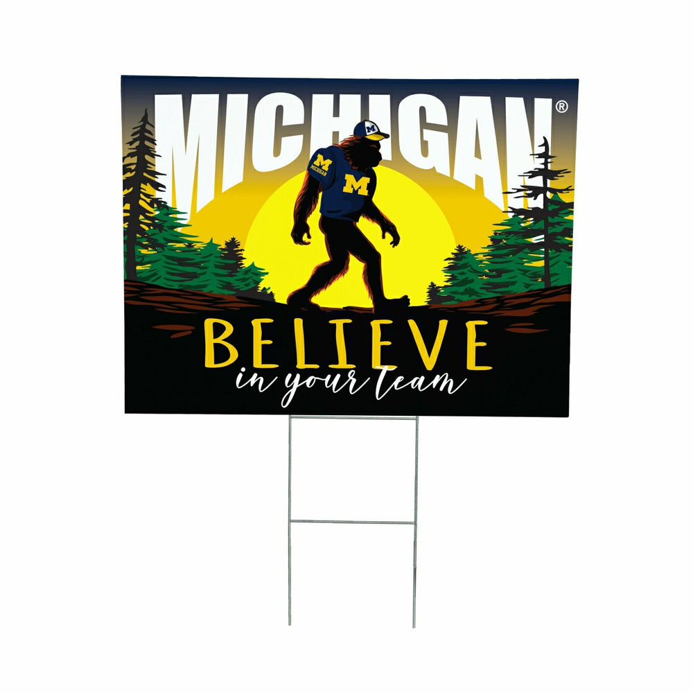University Of Michigan Yard Sign, Bigfoot