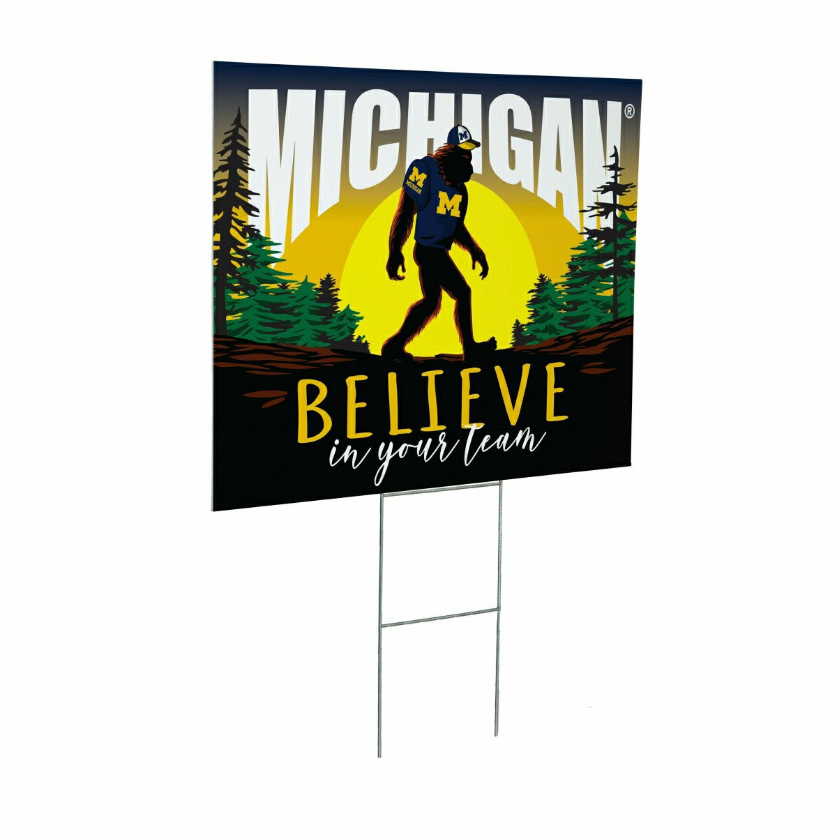 University Of Michigan Yard Sign, Bigfoot