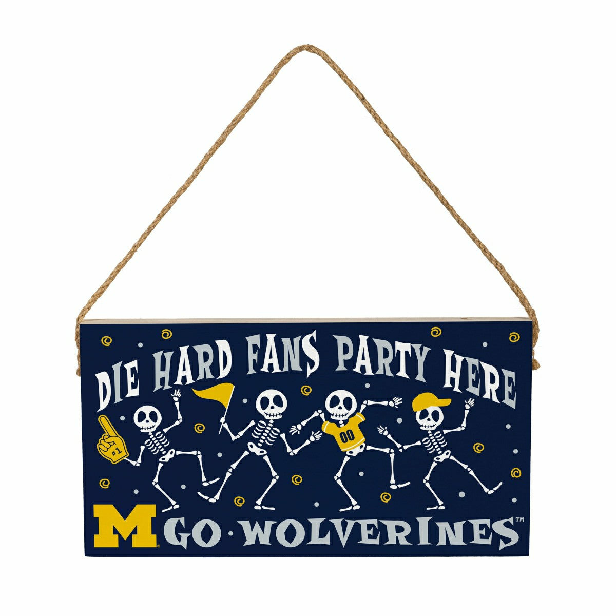 University Of Michigan Halloween Wood Wall Sign, 6x11