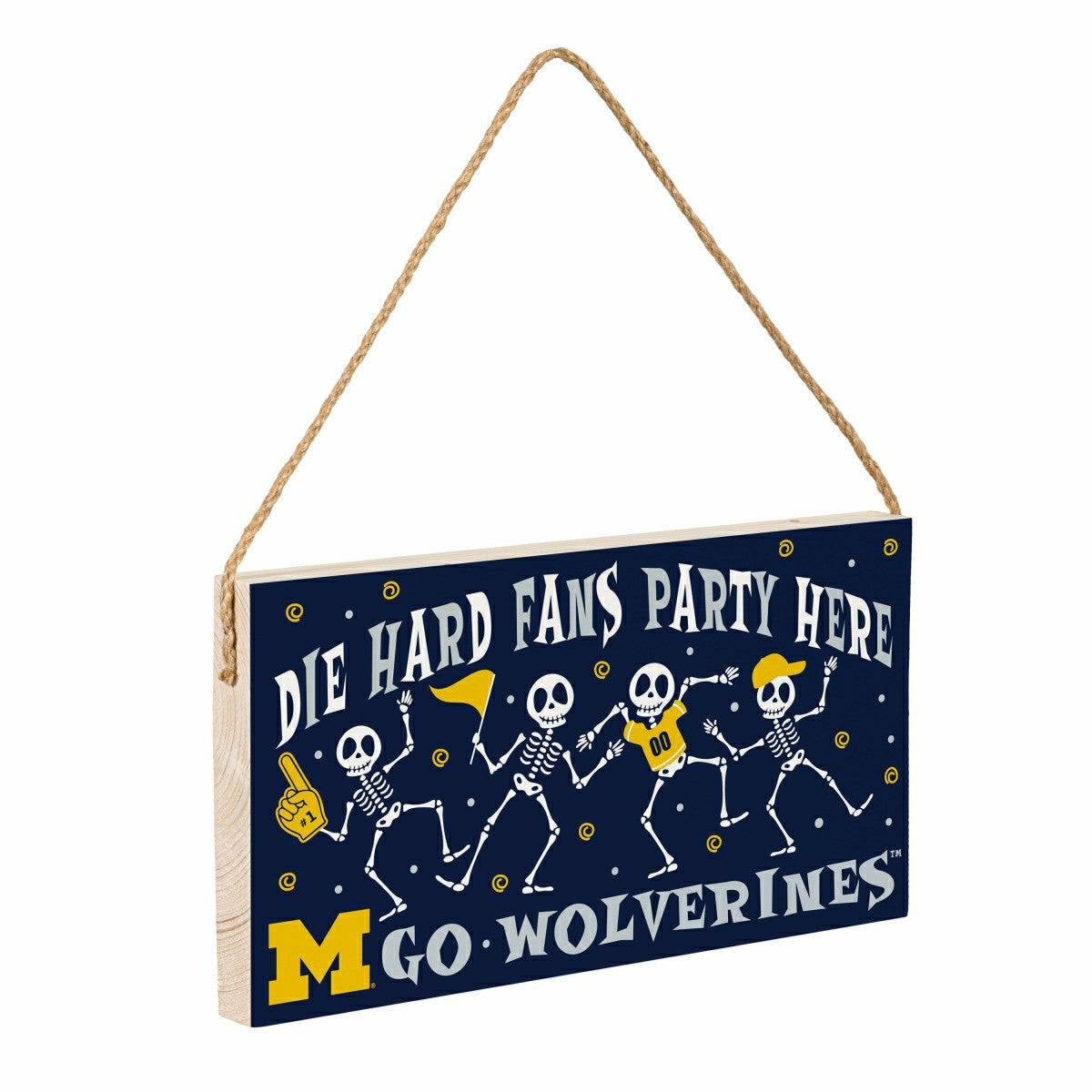 University Of Michigan Halloween Wood Wall Sign, 6x11