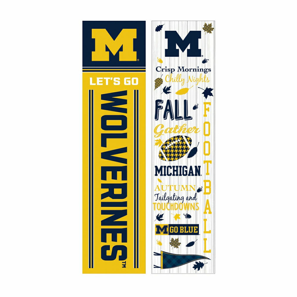 46" Double Sided Leaner, University Of Michigan, Fall Seasonal