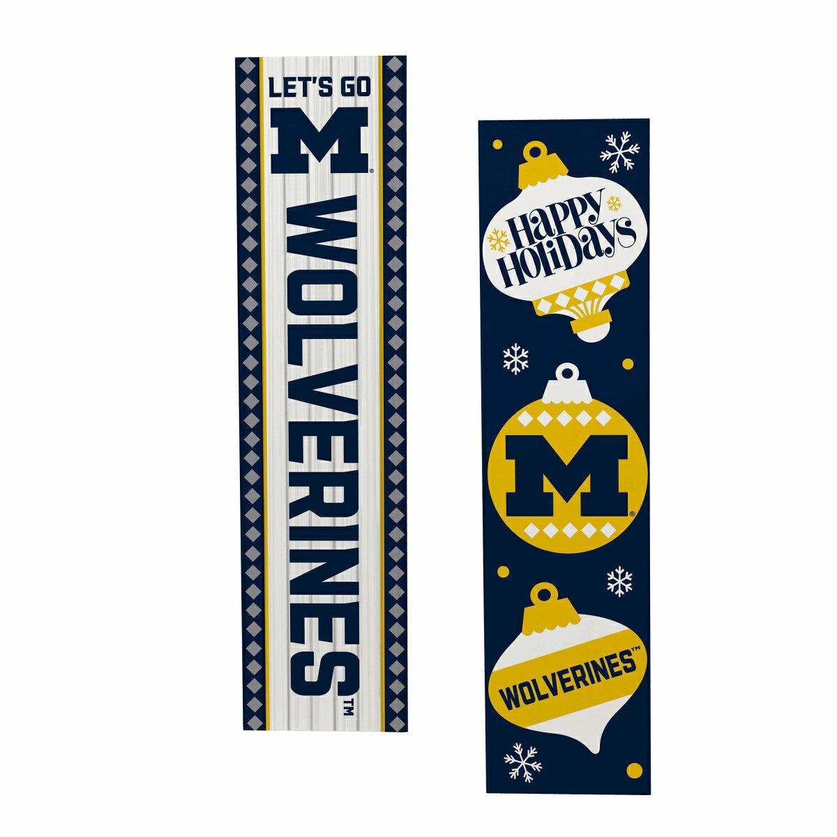 47" Double Sided Leaner, University Of Michigan, Christmas